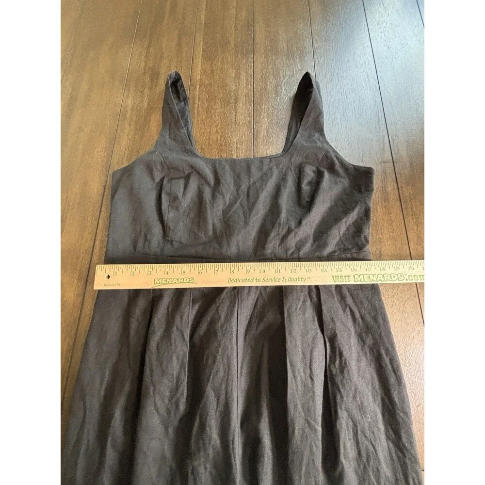 Banana Republic Womens Linen Blend Wide-Leg Sleeveless Jumpsuit 12 Black New
